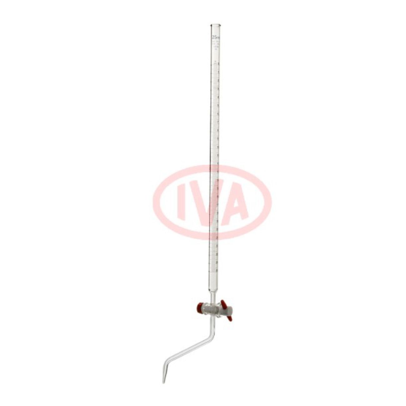 BURETAS ACODADAS CON LLAVE CON MACHO DE PTFE