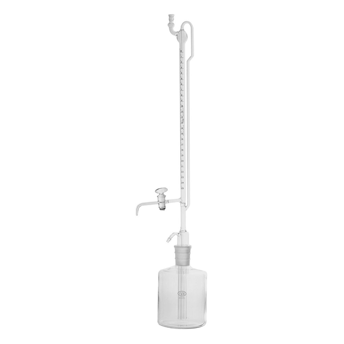 BURETAS TIPO SQUIBB "0" AUTOMATICO MACHO PTFE SIN FRASCO C/INDIVIDUAL
