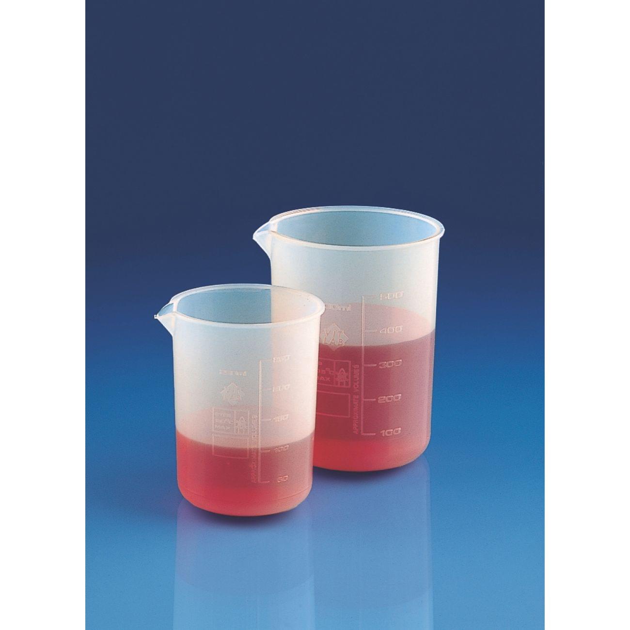 Vasos graduados de forma baja