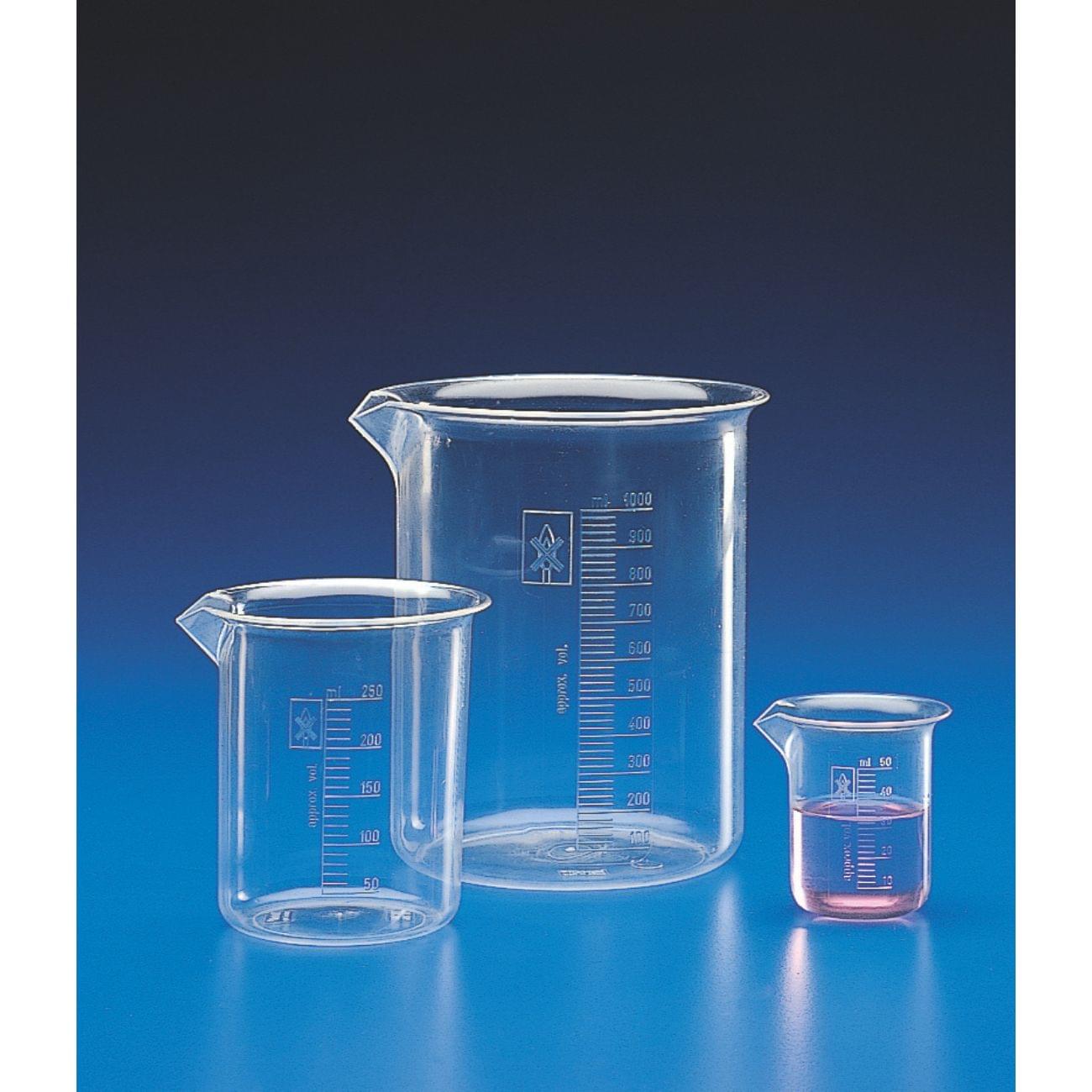 Vasos graduados , forma baja- clase b PMP (TPX)
