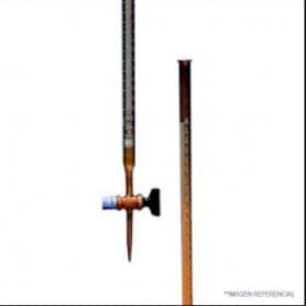 Buretas autom. color caramelo TIPO SQUIBB robinete PTFE c/frasco de vidrio c/certif. de lote